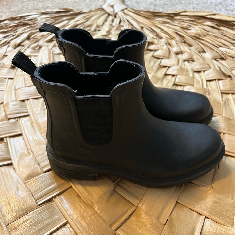 MADEWELL The Chelsea Black Rain Boots Size 6 Great Condition